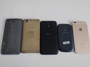 Zestaw telefonów uszkodzonych iPhone Samsung LG Asus mobistel 