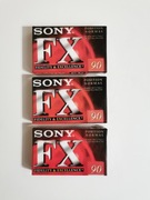 Kasety magnetofonowe Sony FX 90 zapakowane vintage retro