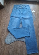 Nowe spodnie jeansowe z szeroka nogawka I niski stan, rozmiar 38 I dodo
