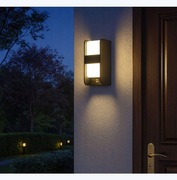 Lampa kinkiet ścienny elewacyjny czujnik ruchu zmierzchu 1xe27 ip44