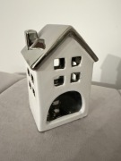 Ceramiczny domek lampion / świecznik dekoracyjny