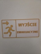 Elegancka Tabliczka 3D – WYJŚCIE EWAKUACYJNE