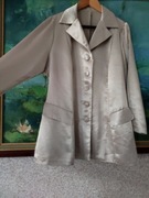 metaliczny złoty płaszcz marynarka żakiet trencz karnawał bal sylwester