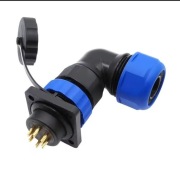 Złącze kompletne SP20 ; IP68 , złącze przemysłowe 5 pinowe kątowe  