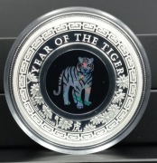 AUSTRALIAN OPAL* LUNAR TIGER*** 1oz SILVER PROOF +OPAL /UNIKAT/15