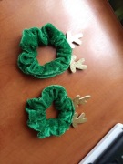 Zestaw 2 frotek do włosów Reniferki zielone 