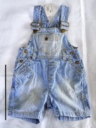 Jeansowe szorty ogrodniczki H&M 62cm