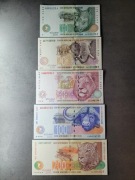 Zestaw banknotów Południowa Afryka,10-200 RAND,1992-1994r,UNC,Seria AA