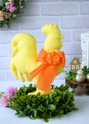 Żółty kogucik. Kogut hand-made. 