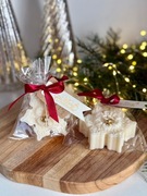 Zestaw 10 śnieżynek z wosku sojowego | prezent świąteczny