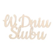 NP40 Napis W Dniu Ślubu  ze sklejki drewniany