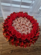 Bukiet Rafaello z różami mydlanymi 