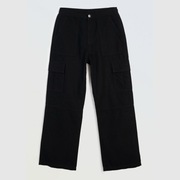 Czarne proste spodnie materiałowe cargo o luźnym kroju X-RAY Reporter Young