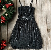 Elegancka czarna cekinowa sukienka premium Soaked in Luxury