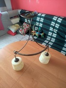 Lampa sufitowa podwójna, żyrandol, na żarówki E27