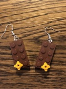 Kolczyki Lego klasyczne 8 pin z kwiatkiem