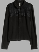 Bluzka koszula H&M rozm. 36 koronka wiązanie