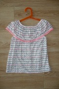 Bluzeczka dziewczęca typu hiszpanka rozmiar 134. Bawełna 100%.