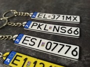ELASTYCZNY Brelok Tablica Rejestracyjna 