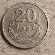 Moneta 20gr z roku 1949 aluminium 
