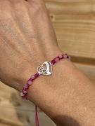 Łapa / Łapka w sercu - bransoletka, srebro 925