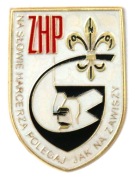 odznaka harcerska Na słowie harcerza polegaj jak na Zawiszy