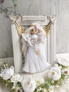 Pamiątka Pierwszej Komunii Świętej Anioł Stróż w ramce 