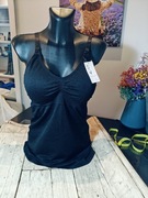 Bezszwowy top ciążowy/do karmienia, czarny 