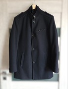 Elegancki męski czarny płaszcz / kurtka Felippe, rozmiar 176/46