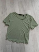 Zielona koszulka krótki rękaw prążki Vero Moda 36 S