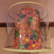 Abażur do pokoju dziecięcego, krokodyle motocykle