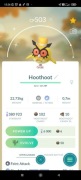 Pokemon Go Shiny Hoothoot strój noworoczny Trade 