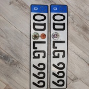 Tablica rejestracyjna, dla dekoracji