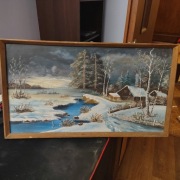 Obraz pejzaż zimowy 