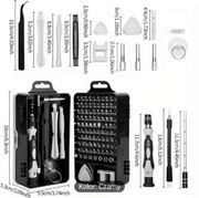 Zestaw narzędzi do drobnej elektroniki 114 elementów NOWY 