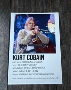 Plakat A4 kodak kurt Cobain nirvana poster 
