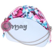 Organizer Obag MOON LIGHT różowy worek – kwiaty niebieskie komin | OMAY