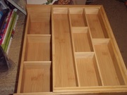 Bambusowy wkład do szuflady organizer 31x37 cm z nakładką, 9 przegród