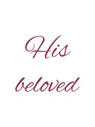 Plakat chrześcijański z cytatem His beloved 21x30