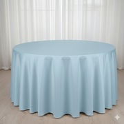 Obrus stół okrągły 320cm BŁĘKITNY na wesele NOWY