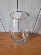 Wazon szklany okrągły ciężki z grubym dnem Krosno