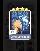 Monopoly GO Zestaw Set 13 Naklejka Karta 4* Luna Lovegood