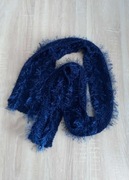 Szalik damski -granat z błyszczącą nitką