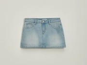 Jeansowa mini spódniczka z wszytymi spodenkami - rozm. L - HOUSE