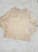 Cieniutki beżowy sweterek rozmiar M Zara