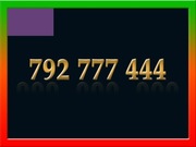 792 777 444 ZŁOTY NUMER STARTER PLAY ŁATWY NA KARTĘ PREPAID GSM