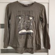 Yigga bluzka bawełniana na rękaw z asymetrycznym tyłem 146-152