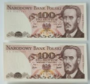 100 złotych 1976 seria AS UNC