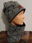 Zestaw chłopięcy zimowy czapka + komin rozm.54-56