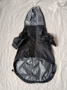 Kurtka przeciwdeszczowa dla Psa Rozmiar L Mamore czarna z kapturem